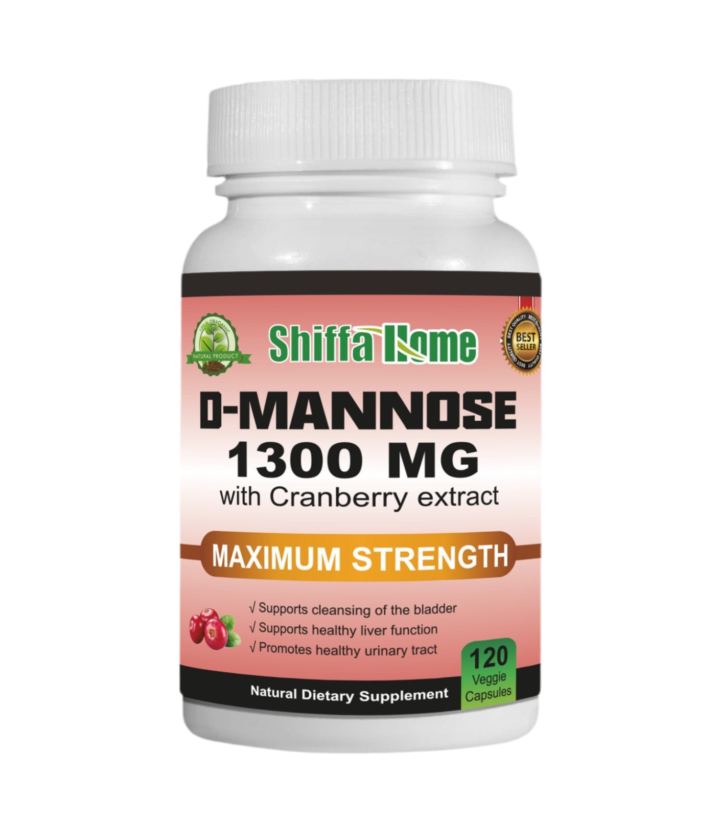 D-Mannose 1300mg + Cranberry Extract