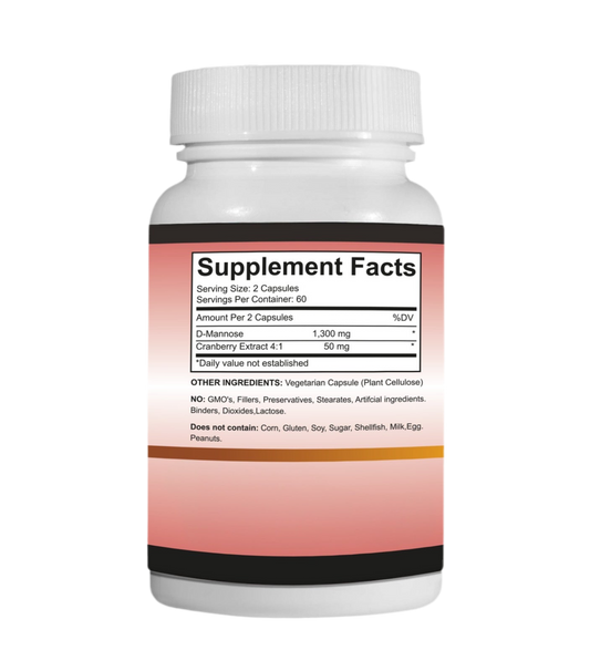 D-Mannose 1300mg + Cranberry Extract