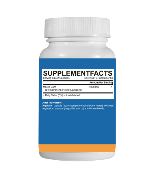 Mastic Gum Capsules for Stomach Ulcers, Acid Reflux & Gut Health