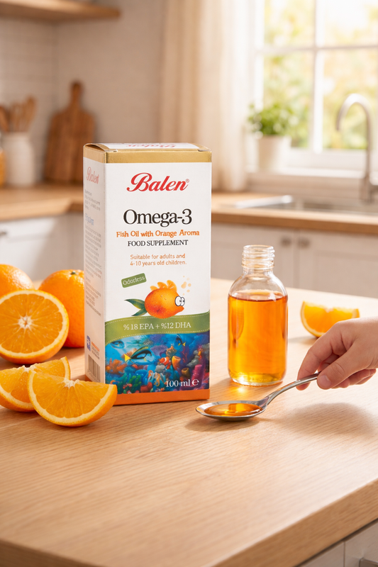 Omega-3 Fish Oil with Orange Flavour 100ml – Liquid EPA & DHA Supplement