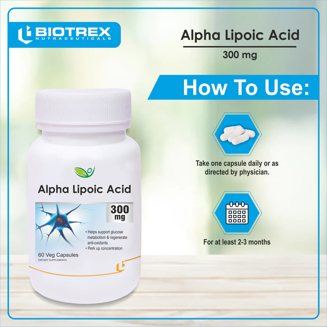 Alpha Lipoic Acid 300mg - 60 Capsules