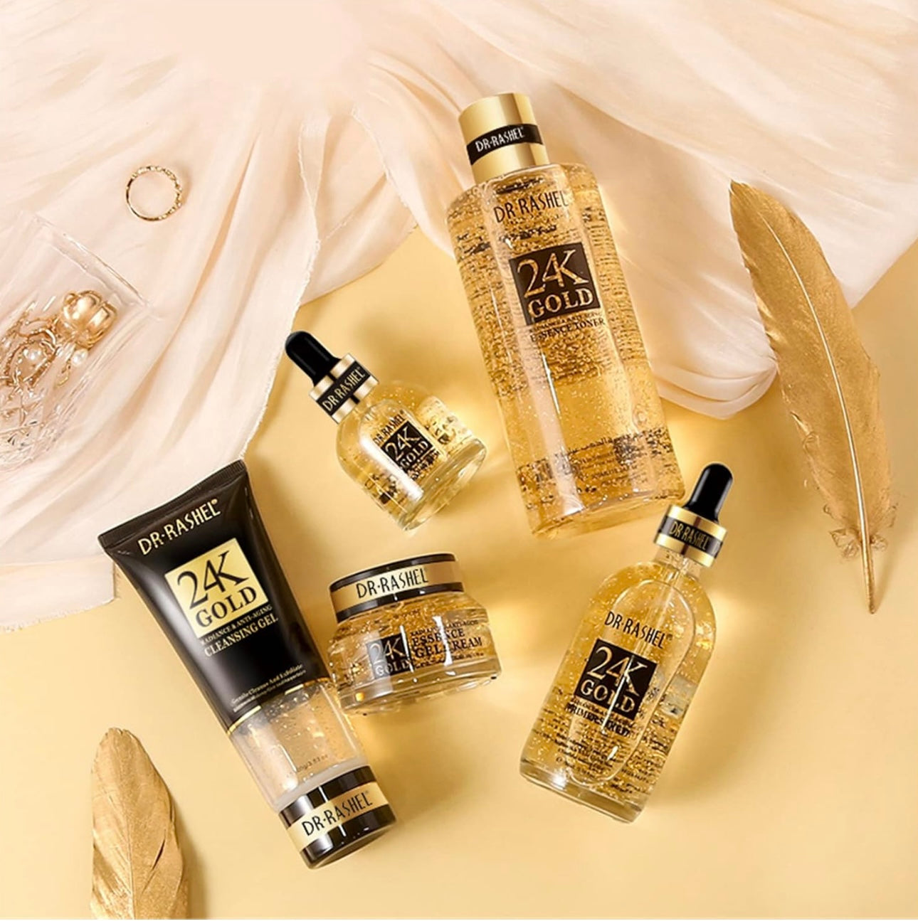 24K Gold Radiance & Anti-Aging Skin Care Series – 5-in-1 Set