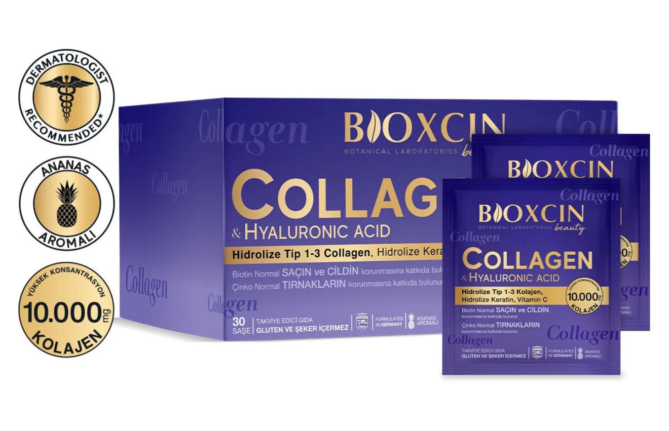 Beauty Collagen Powder – 30 Sachets x 10,000 mg Hydrolyzed Collagen (Type 1 & 3) + Keratin