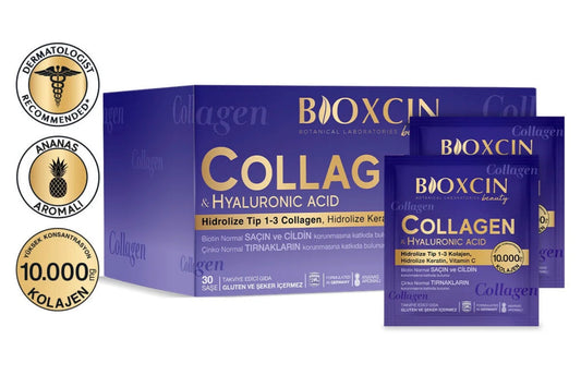 Beauty Collagen Powder – 30 Sachets x 10,000 mg Hydrolyzed Collagen (Type 1 & 3) + Keratin