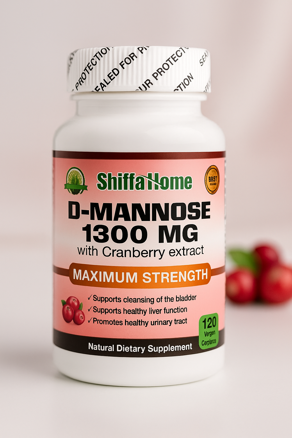 D-Mannose 1300mg + Cranberry Extract