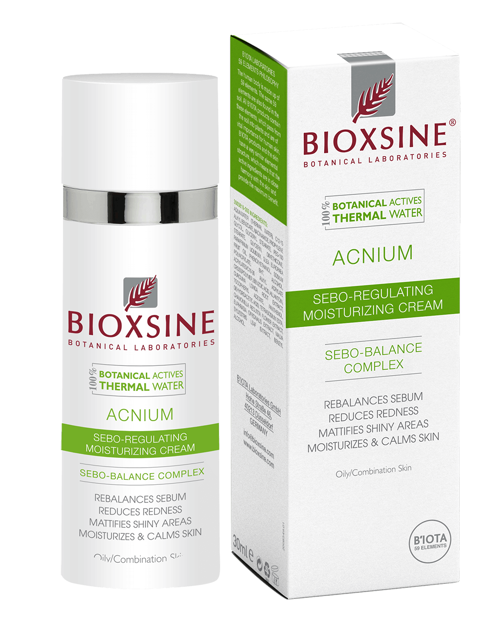 Bioxsine Acnium Sebo-Regulating Moisturizing Cream