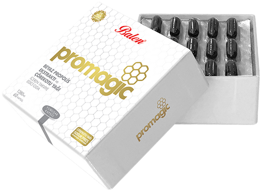 Promagic Propolis-Extrakt und Schwarzkümmelöl, Weichkapsel 1380 mg